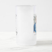 Personalisiert trägt mein Held einen Abzeichen-Vat Mattglas Bierglas (Mittel)