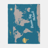 Personalisiert | Träume groß mit dem Namen des Bab Fleecedecke (Vorderseite)