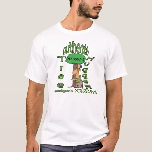 Personalisiert Tree Hugger Shirt (Vorderseite)