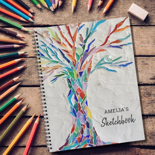 Personalisiert Tree Sketchbook Notizblock
