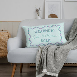Personalisiert Trendy Green Hand Drawn Dorm Roomma Dekokissen