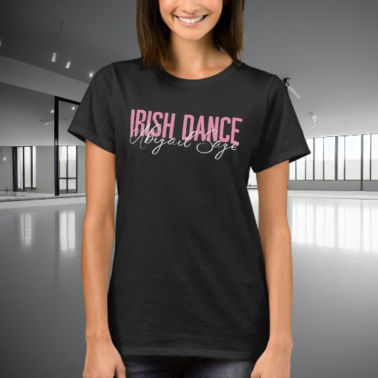Personalisiert Trendy Irish Dance Typografy T-Shirt