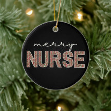 Personalisiert trendy Merry Nurse Weihnachten