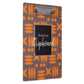 Personalisiert Trendy Orange Blue Modern Clipboard Klemmbrett (Rechts)