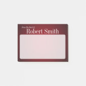 Personalisiert Trendy Red and Black Grainy Post-it Klebezettel (Vorderseite)