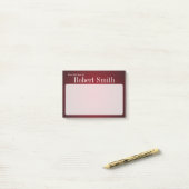 Personalisiert Trendy Red and Black Grainy Post-it Klebezettel (Auf Schreibtisch)