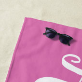 Personalisiert Trendy Script Individuelle Name Coo Strandtuch (Beispiel)