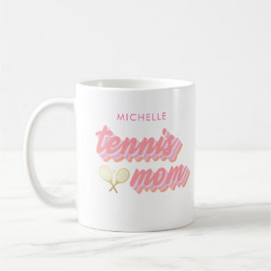 Personalisiert Trendy Tennis Mama Kaffeetasse