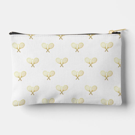 Personalisiert Trendy Tennis Mama Kleine Zubehörtasche (Rückseite)