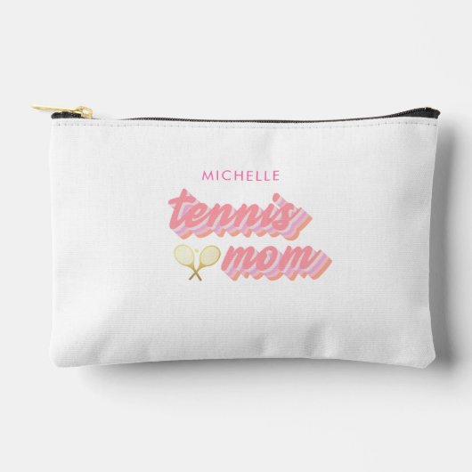 Personalisiert Trendy Tennis Mama Kleine Zubehörtasche (Vorderseite)