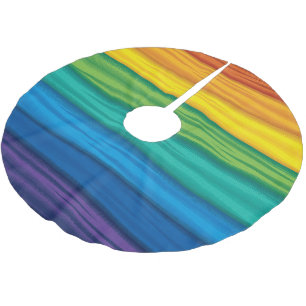 Personalisiert Treppenrock lgbtq Regenbogenflagge  Polyester Weihnachtsbaumdecke