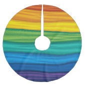 Personalisiert Treppenrock lgbtq Regenbogenflagge Polyester Weihnachtsbaumdecke (Vorderseite)