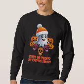 Personalisiert Trick oder Treat Boo Funny Hallowee Sweatshirt (Vorderseite)