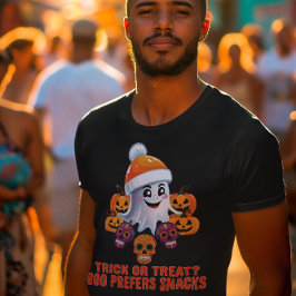 Personalisiert Trick oder Treat Boo Funny Hallowee Tri-Blend Shirt