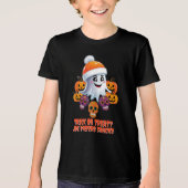 Personalisiert Trick oder Treat Boo Funny Hallowee Tri-Blend Shirt (Vorderseite)