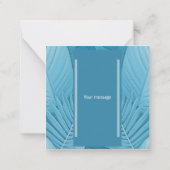 Personalisiert tropisch Aquamarin Mitteilungskarte (Rückseite)