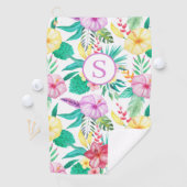 Personalisiert tropische Flora Golfhandtuch (Insitu)