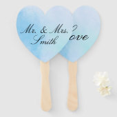 Personalisiert "True Love Blue" Fächer (Vorne und Hinten)