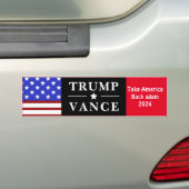 Personalisiert Trump Vance 2024 Autoaufkleber (Auf Auto)