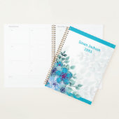 Personalisiert Türkis Floral Journal/ Planer (Anzeige)