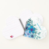 Personalisiert Türkis Floral Notizblock (Innenseite)