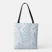 Personalisiert Türkis Ikat Pattern Bridesmaid Tasche (Rückseite)