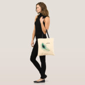 Personalisiert Türkis Peacock Feather Tragetasche (Vorderseite (Model))
