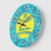 PERSONALISIERT Türkis Uhr Ihr Name und Ihre Nummer (Winkel)