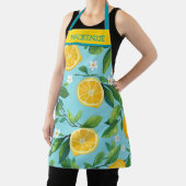 Personalisiert türkisfarbene Lemon Print Schürze (InSitu)