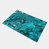 Personalisiert Türkismatte Fußmatte (Schrägansicht)