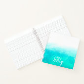 Personalisiert Turqoise Ombre Marble Notizblock (Innenseite)