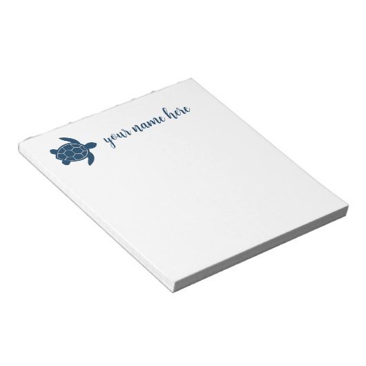 Personalisiert Turtle Notepad Notizblock (angewinkelt)