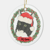 Personalisiert Tuxedo Ragamuffin Cat Keramik Ornament (Links)