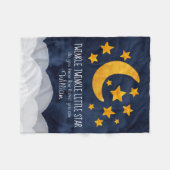 Personalisiert Twinkle Little Star Moon & Stars Fleecedecke (Vorderseite (Horizontal))