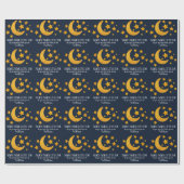 Personalisiert Twinkle Little Star Moon & Stars Geschenkpapier (Flach)