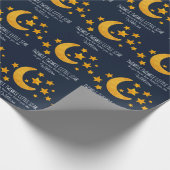 Personalisiert Twinkle Little Star Moon & Stars Geschenkpapier (Ecke)