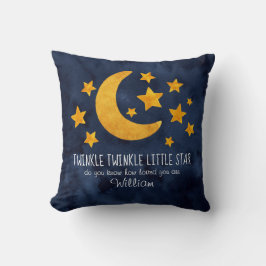 Personalisiert Twinkle Little Star Moon & Stars Kissen