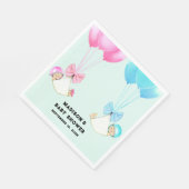 Personalisiert Twins Baby Dusche Serviette (Ecke)