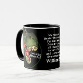 Personalisiert Tyrannosaurus Rex Dinosaurier Tasse (Vorderseite Links)