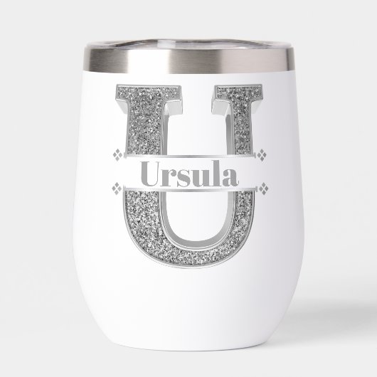Personalisiert U Initial Silver Monogram Ihr Name (Rückseite)