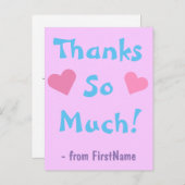 Personalisiert u. Spaß "Dank soviel!" Postkarte (Vorne/Hinten)