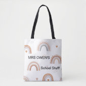 PERSONALISIERT ÜBER DEN RETRO-RAINBOW-LEHRER TASCHE (Vorderseite)