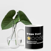 Personalisiert überbewertet würde nicht empfohlen kaffeetasse