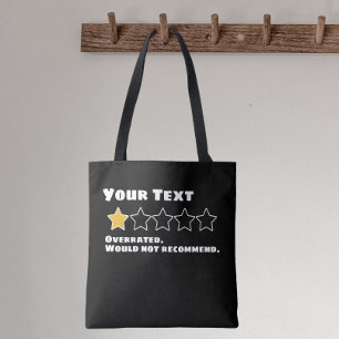 Personalisiert überbewertet würde nicht empfohlen tasche