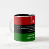 Personalisiert UJIMA Kwanzaa Zweifarbige Tasse (Vorderseite Links)