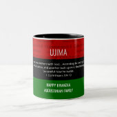 Personalisiert UJIMA Kwanzaa Zweifarbige Tasse (Mittel)