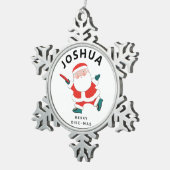 Personalisiert Ultimate Frisbee Holiday Gift Schneeflocken Zinn-Ornament (Rechts)