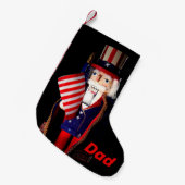 Personalisiert Uncle Sam Nutcracker Kleiner Weihnachtsstrumpf (Vorderansicht (hängend))