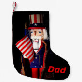 Personalisiert Uncle Sam Nutcracker Kleiner Weihnachtsstrumpf (Vorderseite)