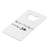 Personalisiert und individuell für Sie Geldbeutel Flaschenöffner (Rückseite Schrägansicht)